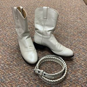 Justin roper boots & belt (set)